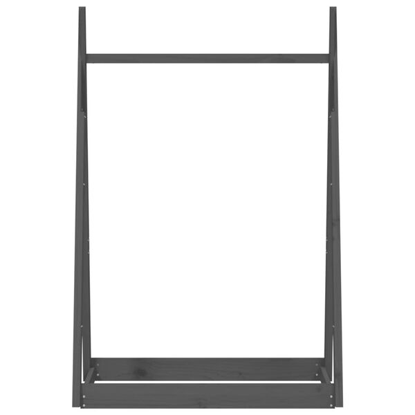 vidaXL Porte-v&ecirc;tements Gris 100x45x150 cm Bois de pin massif