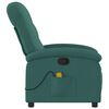 vidaXL Fauteuil de massage inclinable Vert foncé Tissu