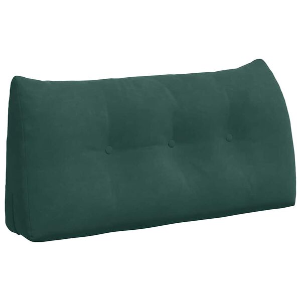 vidaXL Coussin de Dos Vert fonc&eacute; 100 x 24 x 50 cm Velours