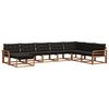 vidaXL Ensemble de canap&eacute;s d'ext&eacute;rieur 8 pc Naturel et Noir