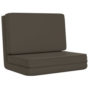 vidaXL Chaise pliable de sol Anthracite Similicuir