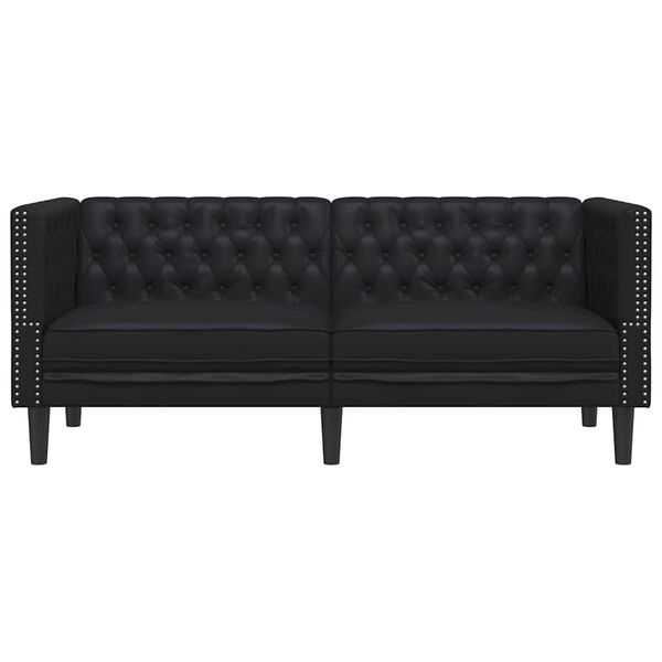 vidaXL Canap&eacute; Noir 174 x 74,5 x 70,5 cm PVC
