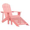 vidaXL Chaise de jardin Adirondack avec pouf bois de sapin solide rose