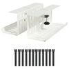 vidaXL Plateau de gestion de c&acirc;bles sous le bureau 2 pc Blanc