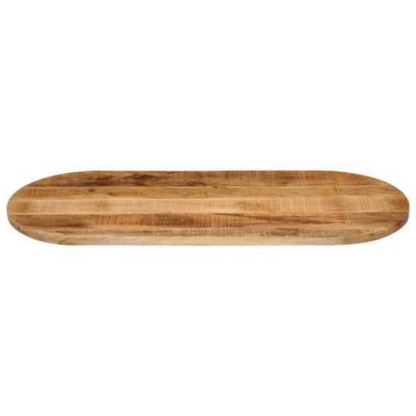 vidaXL Dessus de table 100x40x2,5cm ovale bois massif de manguier brut