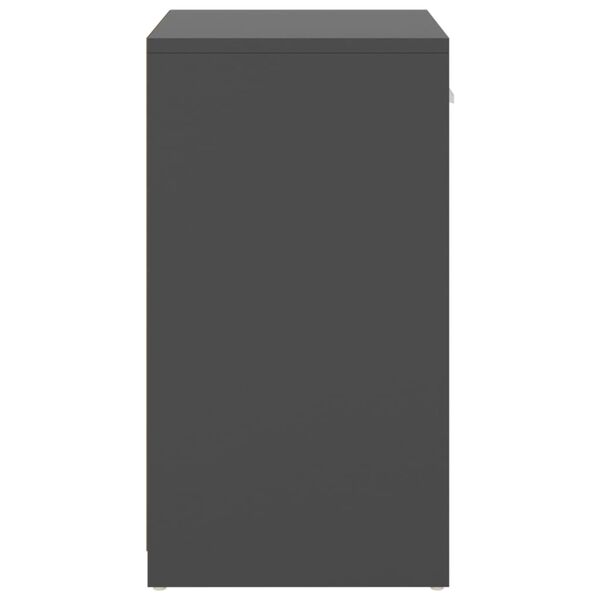 vidaXL Banc &agrave; chaussures Gris 94,5x31x57 cm Agglom&eacute;r&eacute;