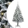 vidaXL Sapin de No&euml;l artificiel Blanc 210 cm PVC, Acier et Plastique