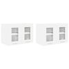 vidaXL Armoire suspendue 2 pcs Blanc 60 x 31 x 40 cm Bois d'ing&eacute;nierie