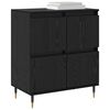 vidaXL Armoire de rangement 2 pcs Ch&ecirc;ne noir 60 x 35 x 70 cm