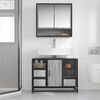 vidaXL Armoire lavabo de salle de bain sonoma gris bois d'ing&eacute;nierie