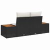 vidaXL Canap&eacute; de jardin Noir 184 x 62 x 85cm polyrotin