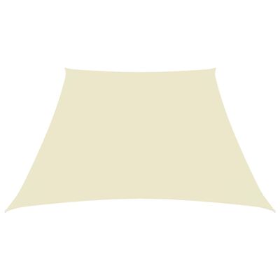 vidaXL Voile de parasol Tissu Oxford trapèze 4/5x4 m Crème