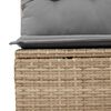 vidaXL Salon de jardin avec coussins 9pcs m&eacute;lange beige r&eacute;sine tress&eacute;e