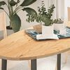 vidaXL Dessus de table 120x60x2 cm bois de chêne massif ovale