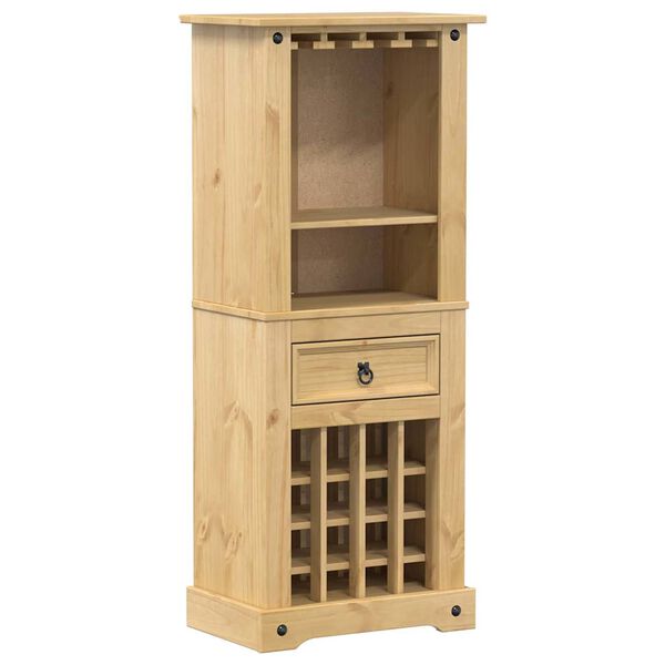 vidaXL Casier à vin Corona 56x35x134,5 cm bois massif de pin