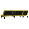 vidaXL Canap&eacute;-lit en forme de L jaune 255x140x70 cm velours