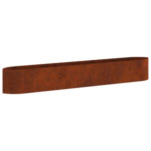 vidaXL Jardin sur&eacute;lev&eacute; Acier patin&eacute; 300 x 40 x 40 cm Acier