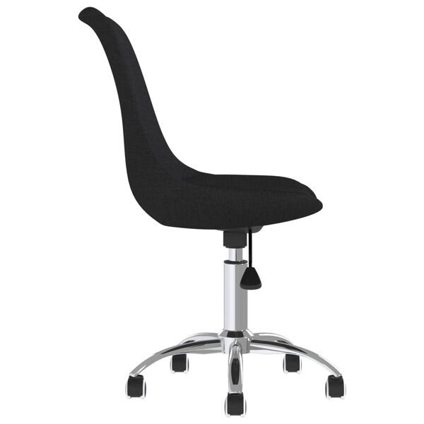 vidaXL Chaise pivotante de bureau Noir Tissu