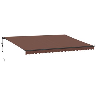 vidaXL Auvent rétractable automatique avec LED marron 500x350 cm