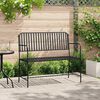 vidaXL Banc de jardin Noir 104 x 54 x 93cm Acier