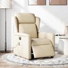vidaXL Fauteuil inclinable de massage &eacute;lectrique cr&egrave;me tissu
