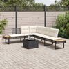 vidaXL Salon de jardin avec coussins 2pcs noir r&eacute;sine tress&eacute;e et verre