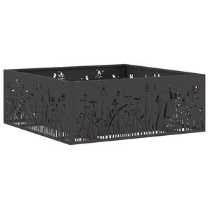 vidaXL Braise Noir 80 x 80 x 30 cm Acier