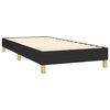 vidaXL Sommier &agrave; lattes de lit avec matelas et LED Noir 90x190cm Tissu