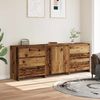 vidaXL Buffet 3 pcs vieux bois bois d'ingénierie