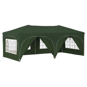 vidaXL Tente de f&ecirc;te pop-up 575 x 288 x 245 cm Vert Tissu Oxford