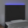 vidaXL T&ecirc;te de lit &agrave; LED Noir 80x5x118/128 cm Velours