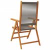 vidaXL Chaises de jardin lot de 2 gris bois d'acacia et polypropylène