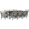 vidaXL Ensemble de salle &agrave; manger pour jardin 9 pc Noir polyrotin