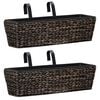 vidaXL Jardini&egrave;res 2 pcs Jacinthe d'eau Marron