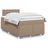 vidaXL Sommier &agrave; lattes de lit matelas cappuccino 120x190cm similicuir