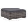 vidaXL Salon de jardin 8 pcs avec coussins r&eacute;sine tress&eacute;e gris