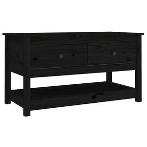 vidaXL Table basse Noir 102x49x55 cm Bois massif de pin
