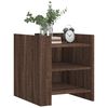 vidaXL Table de chevet ch&ecirc;ne marron 45x50x50 cm bois d&rsquo;ing&eacute;nierie