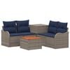 vidaXL Ensemble de Canap&eacute;s 6 pc Gris et bleu marine