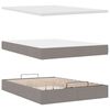 vidaXL Lit ottoman avec matelas taupe 140x200 cm tissu