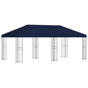 vidaXL Gazebo avec murs lat&eacute;raux 6 x 3 m Bleu Polyester et Acier 190