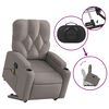 vidaXL Fauteuil inclinable de massage Taupe Tissu