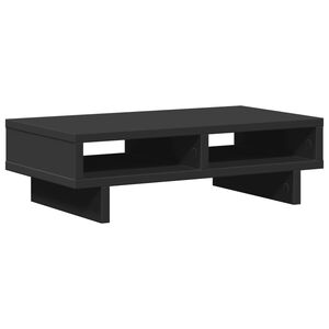 vidaXL Support de moniteur noir 50x27x15 cm bois d'ing&eacute;nierie