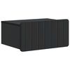 vidaXL Cabinet de chevet mural avec tiroir Noir 49 x 34,5 x 24 cm
