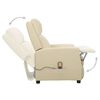vidaXL Fauteuil de massage Cr&egrave;me Similicuir