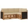 vidaXL Ensemble de canap&eacute;s d'ext&eacute;rieur 4 pc Polyester