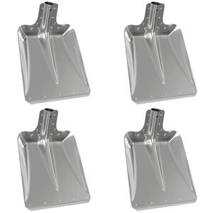 vidaXL T&ecirc;te de pelle 4 pi&egrave;ces Argent 43 x 32,5 cm Aluminium