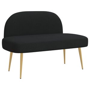 vidaXL Banc rembourr&eacute; avec dossier Noir 110 x 60 x 76 cm Polyester