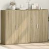 vidaXL Buffets 2 pcs ch&ecirc;ne sonoma 60x31x84 cm bois d'ing&eacute;nierie