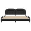 vidaXL Cadre de lit Viana sans matelas noir 180x200 cm similicuir